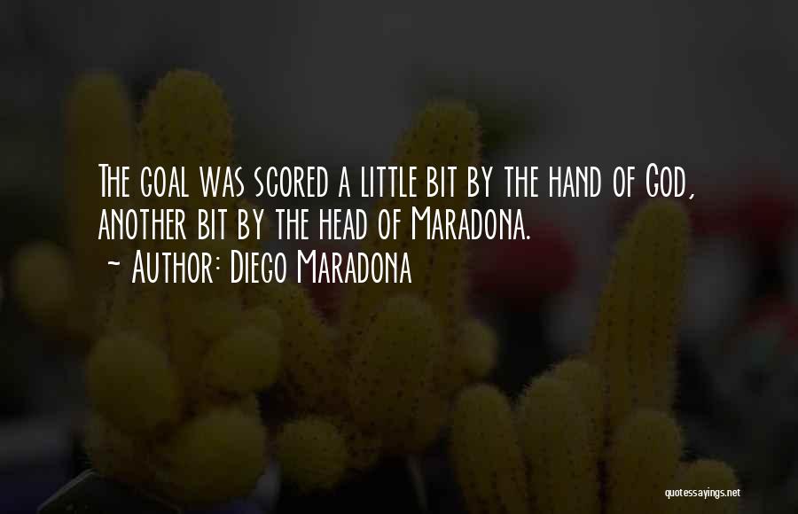 Diego Maradona Quotes: The Goal Was Scored A Little Bit By The Hand Of God, Another Bit By The Head Of Maradona.