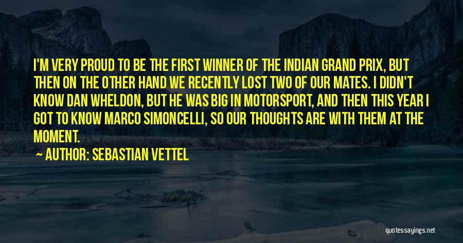 Sebastian Vettel Quotes: I'm Very Proud To Be The First Winner Of The Indian Grand Prix, But Then On The Other Hand We