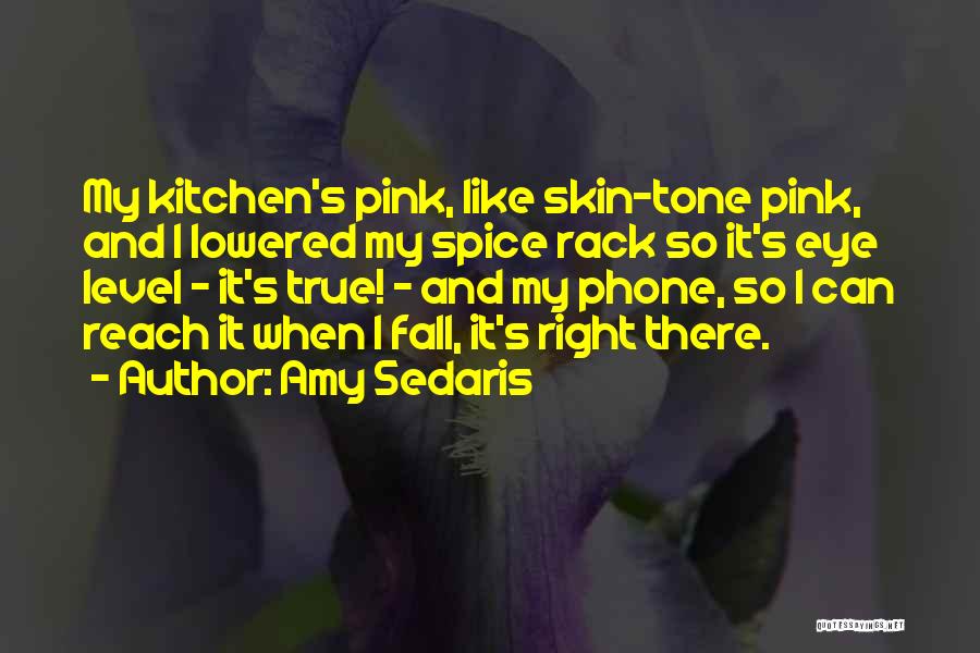 Amy Sedaris Quotes: My Kitchen's Pink, Like Skin-tone Pink, And I Lowered My Spice Rack So It's Eye Level - It's True! -