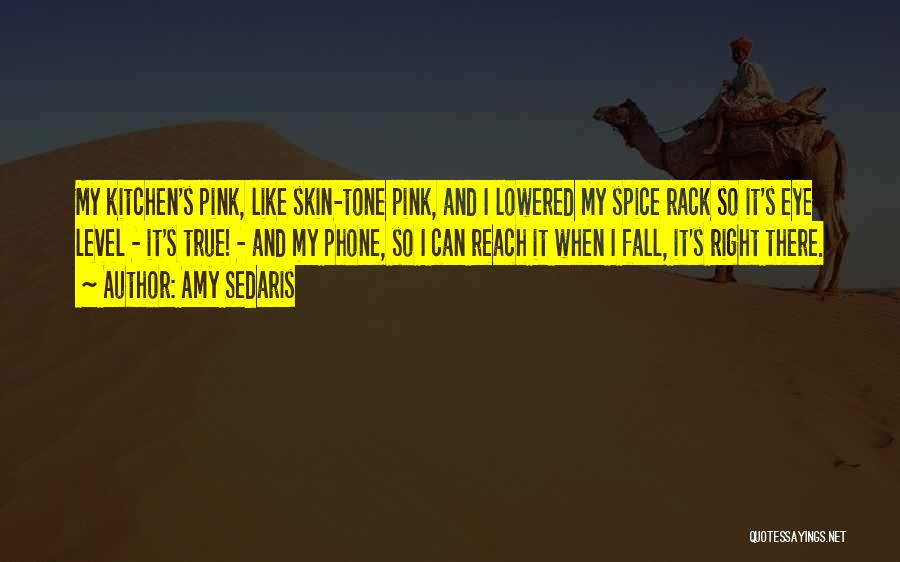 Amy Sedaris Quotes: My Kitchen's Pink, Like Skin-tone Pink, And I Lowered My Spice Rack So It's Eye Level - It's True! -