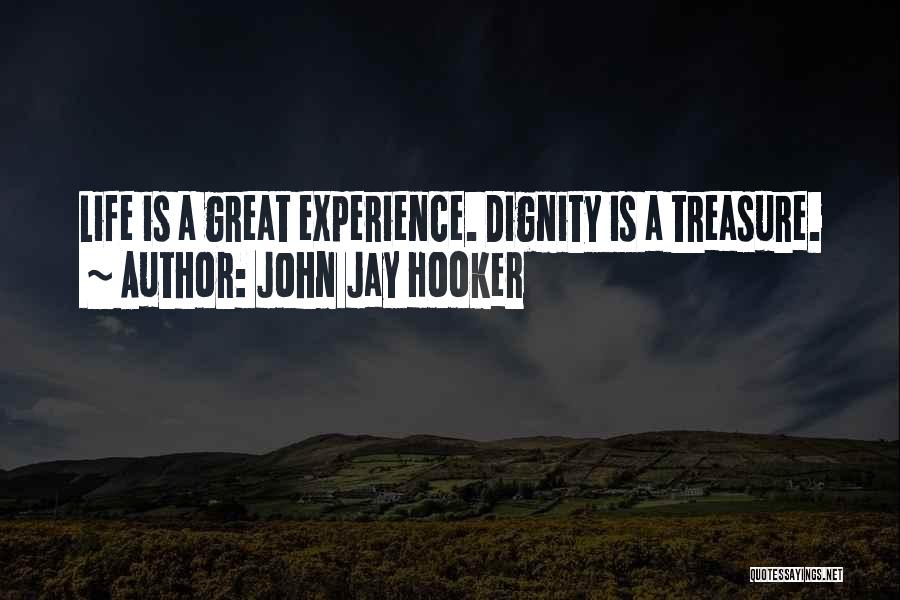 John Jay Hooker Quotes: Life Is A Great Experience. Dignity Is A Treasure.