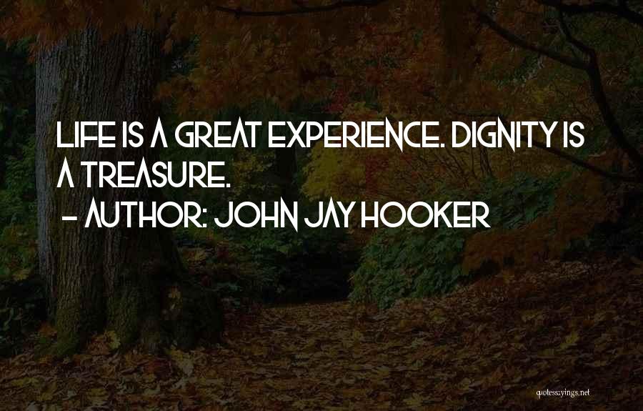 John Jay Hooker Quotes: Life Is A Great Experience. Dignity Is A Treasure.