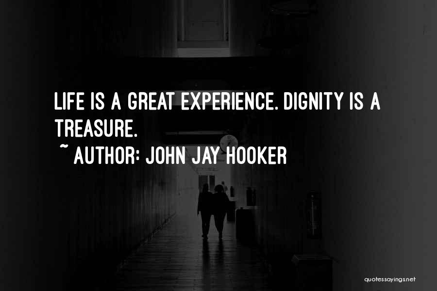 John Jay Hooker Quotes: Life Is A Great Experience. Dignity Is A Treasure.