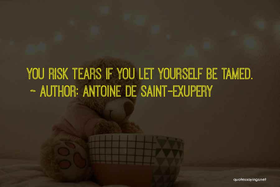 Antoine De Saint-Exupery Quotes: You Risk Tears If You Let Yourself Be Tamed.