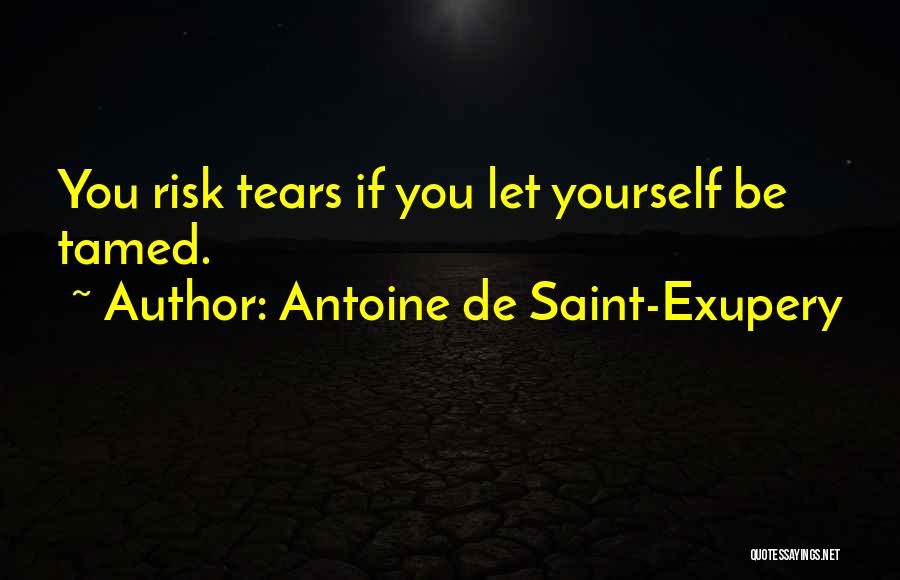 Antoine De Saint-Exupery Quotes: You Risk Tears If You Let Yourself Be Tamed.