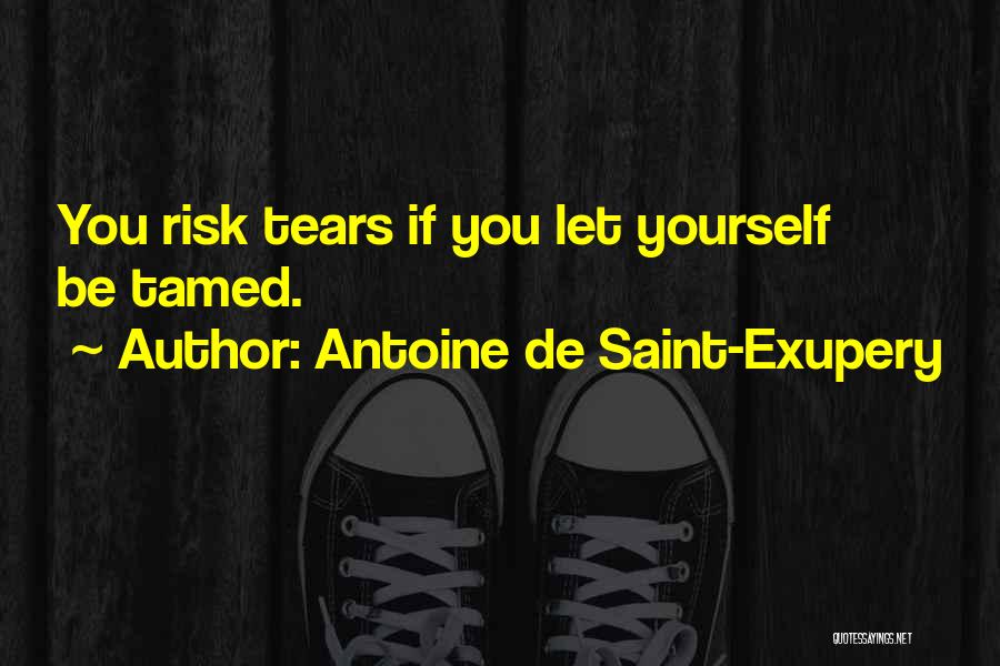 Antoine De Saint-Exupery Quotes: You Risk Tears If You Let Yourself Be Tamed.