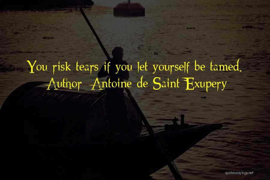 Antoine De Saint-Exupery Quotes: You Risk Tears If You Let Yourself Be Tamed.