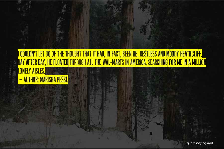 Marisha Pessl Quotes: I Couldn't Let Go Of The Thought That It Had, In Fact, Been He, Restless And Moody Heathcliff. Day After