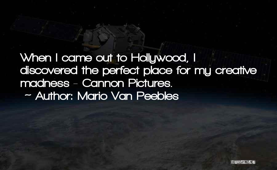 Mario Van Peebles Quotes: When I Came Out To Hollywood, I Discovered The Perfect Place For My Creative Madness - Cannon Pictures.