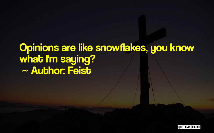 Feist Quotes: Opinions Are Like Snowflakes, You Know What I'm Saying?
