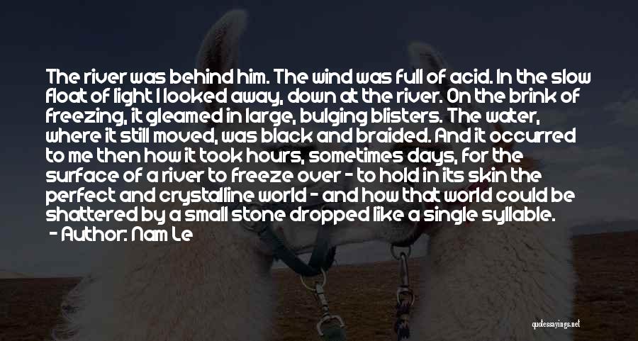 Nam Le Quotes: The River Was Behind Him. The Wind Was Full Of Acid. In The Slow Float Of Light I Looked Away,