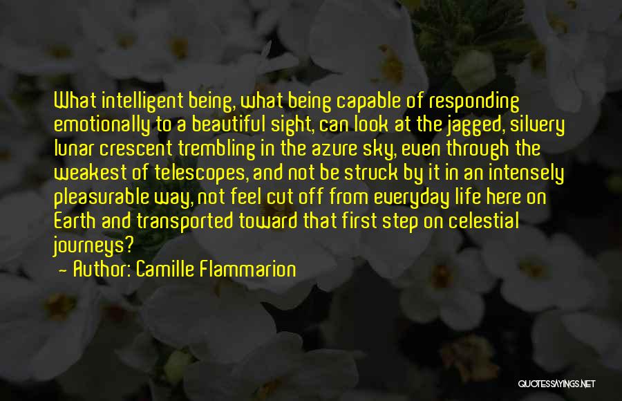 Camille Flammarion Quotes: What Intelligent Being, What Being Capable Of Responding Emotionally To A Beautiful Sight, Can Look At The Jagged, Silvery Lunar