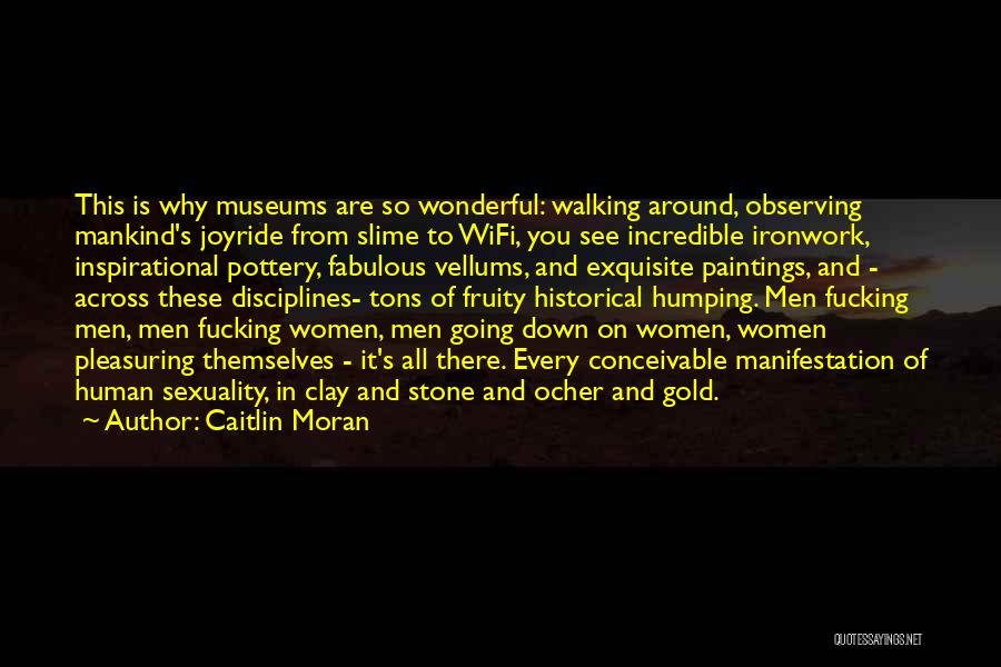 Caitlin Moran Quotes: This Is Why Museums Are So Wonderful: Walking Around, Observing Mankind's Joyride From Slime To Wifi, You See Incredible Ironwork,