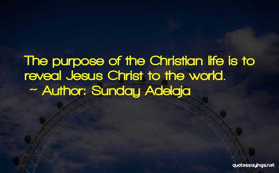 Sunday Adelaja Quotes: The Purpose Of The Christian Life Is To Reveal Jesus Christ To The World.