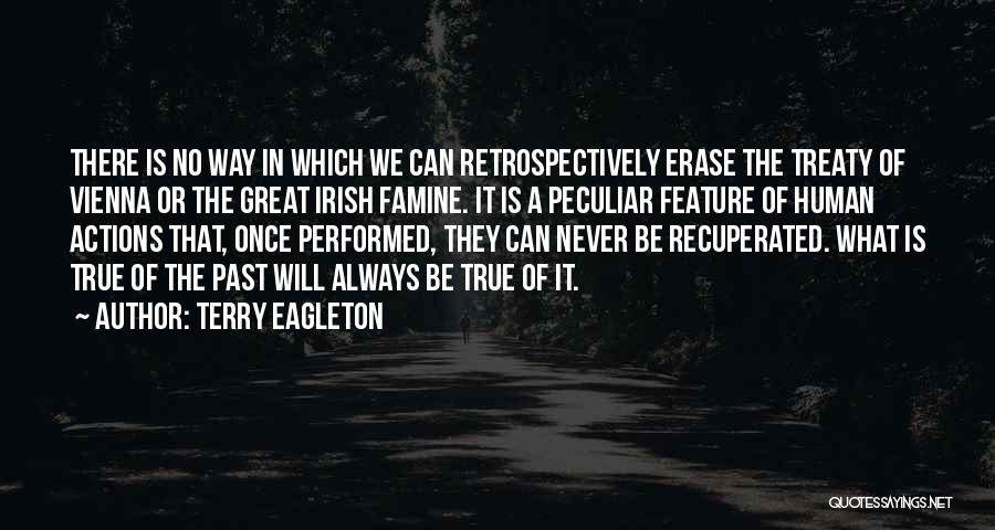 Terry Eagleton Quotes: There Is No Way In Which We Can Retrospectively Erase The Treaty Of Vienna Or The Great Irish Famine. It
