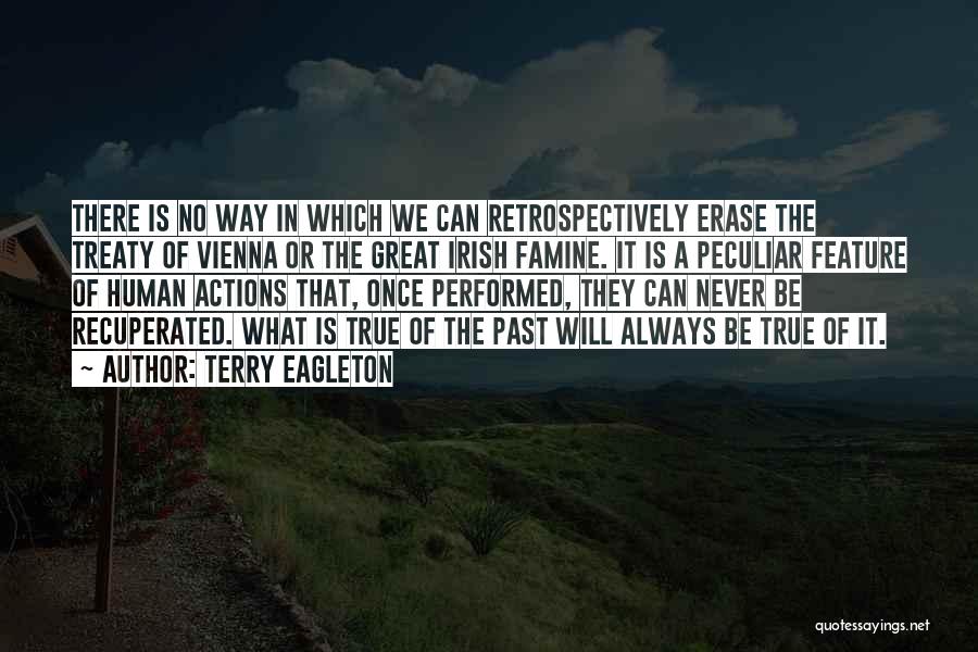 Terry Eagleton Quotes: There Is No Way In Which We Can Retrospectively Erase The Treaty Of Vienna Or The Great Irish Famine. It