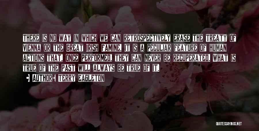 Terry Eagleton Quotes: There Is No Way In Which We Can Retrospectively Erase The Treaty Of Vienna Or The Great Irish Famine. It