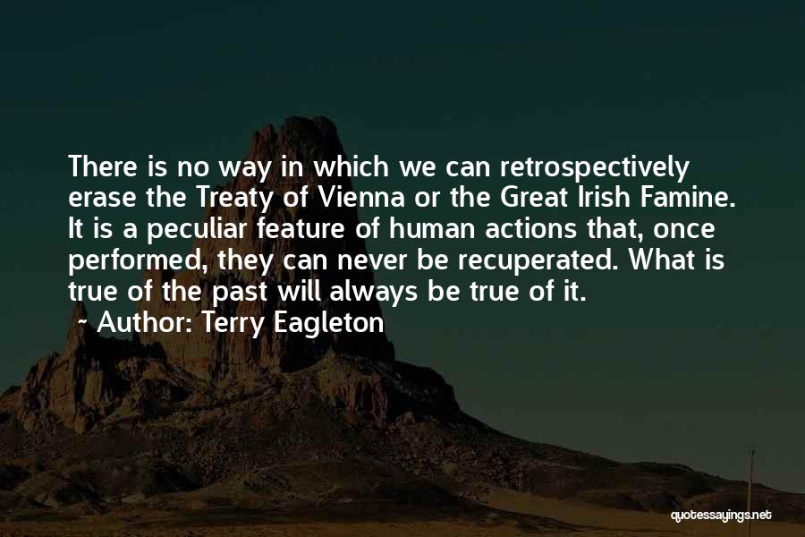 Terry Eagleton Quotes: There Is No Way In Which We Can Retrospectively Erase The Treaty Of Vienna Or The Great Irish Famine. It