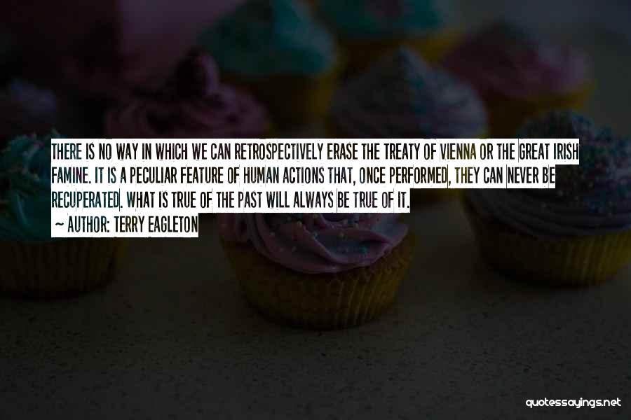 Terry Eagleton Quotes: There Is No Way In Which We Can Retrospectively Erase The Treaty Of Vienna Or The Great Irish Famine. It