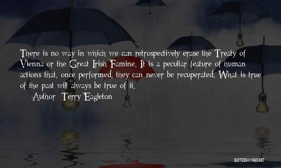 Terry Eagleton Quotes: There Is No Way In Which We Can Retrospectively Erase The Treaty Of Vienna Or The Great Irish Famine. It