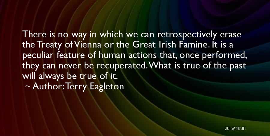 Terry Eagleton Quotes: There Is No Way In Which We Can Retrospectively Erase The Treaty Of Vienna Or The Great Irish Famine. It