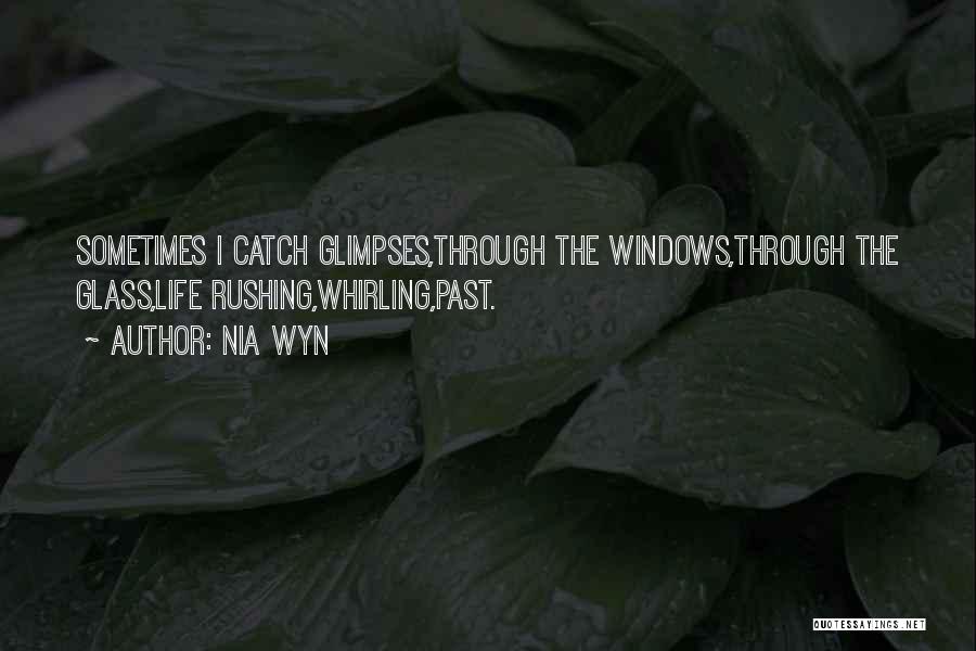 Nia Wyn Quotes: Sometimes I Catch Glimpses,through The Windows,through The Glass,life Rushing,whirling,past.