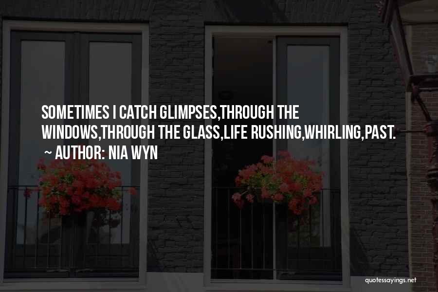 Nia Wyn Quotes: Sometimes I Catch Glimpses,through The Windows,through The Glass,life Rushing,whirling,past.