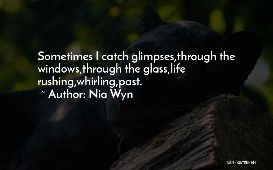 Nia Wyn Quotes: Sometimes I Catch Glimpses,through The Windows,through The Glass,life Rushing,whirling,past.