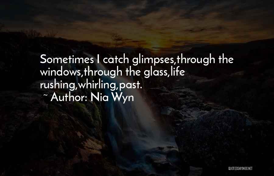 Nia Wyn Quotes: Sometimes I Catch Glimpses,through The Windows,through The Glass,life Rushing,whirling,past.