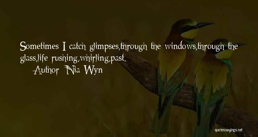 Nia Wyn Quotes: Sometimes I Catch Glimpses,through The Windows,through The Glass,life Rushing,whirling,past.