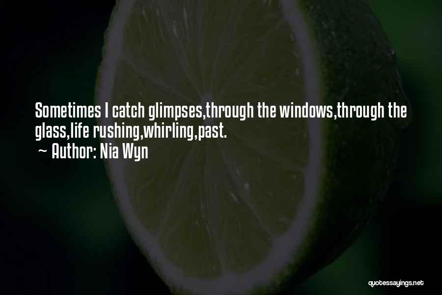 Nia Wyn Quotes: Sometimes I Catch Glimpses,through The Windows,through The Glass,life Rushing,whirling,past.