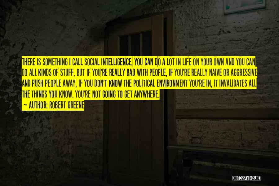 Robert Greene Quotes: There Is Something I Call Social Intelligence. You Can Do A Lot In Life On Your Own And You Can