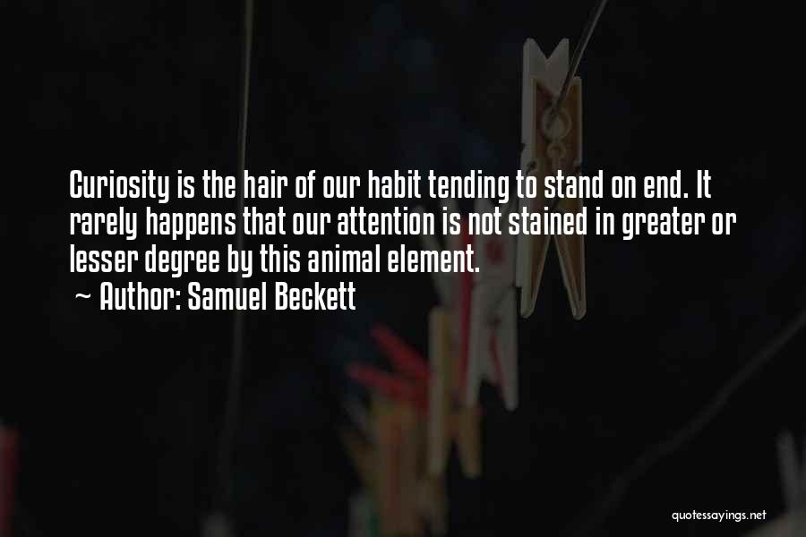 Samuel Beckett Quotes: Curiosity Is The Hair Of Our Habit Tending To Stand On End. It Rarely Happens That Our Attention Is Not