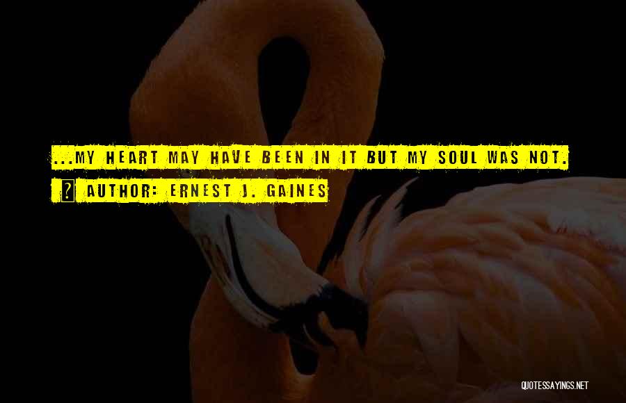 Ernest J. Gaines Quotes: ...my Heart May Have Been In It But My Soul Was Not.