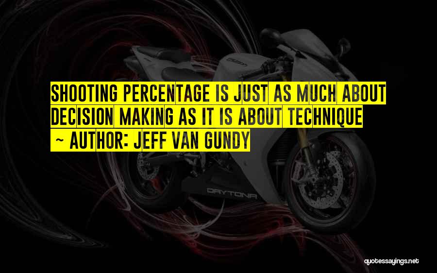 Jeff Van Gundy Quotes: Shooting Percentage Is Just As Much About Decision Making As It Is About Technique