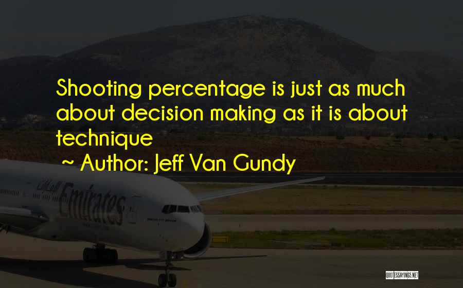 Jeff Van Gundy Quotes: Shooting Percentage Is Just As Much About Decision Making As It Is About Technique