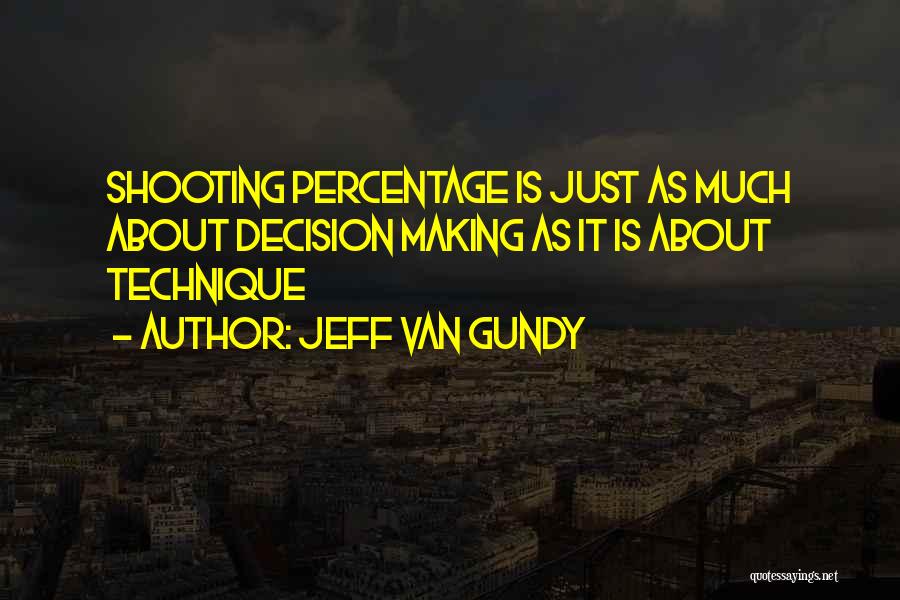 Jeff Van Gundy Quotes: Shooting Percentage Is Just As Much About Decision Making As It Is About Technique