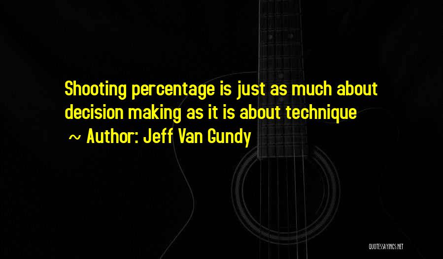 Jeff Van Gundy Quotes: Shooting Percentage Is Just As Much About Decision Making As It Is About Technique