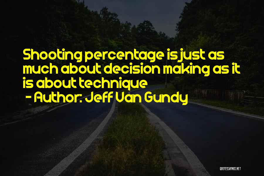 Jeff Van Gundy Quotes: Shooting Percentage Is Just As Much About Decision Making As It Is About Technique