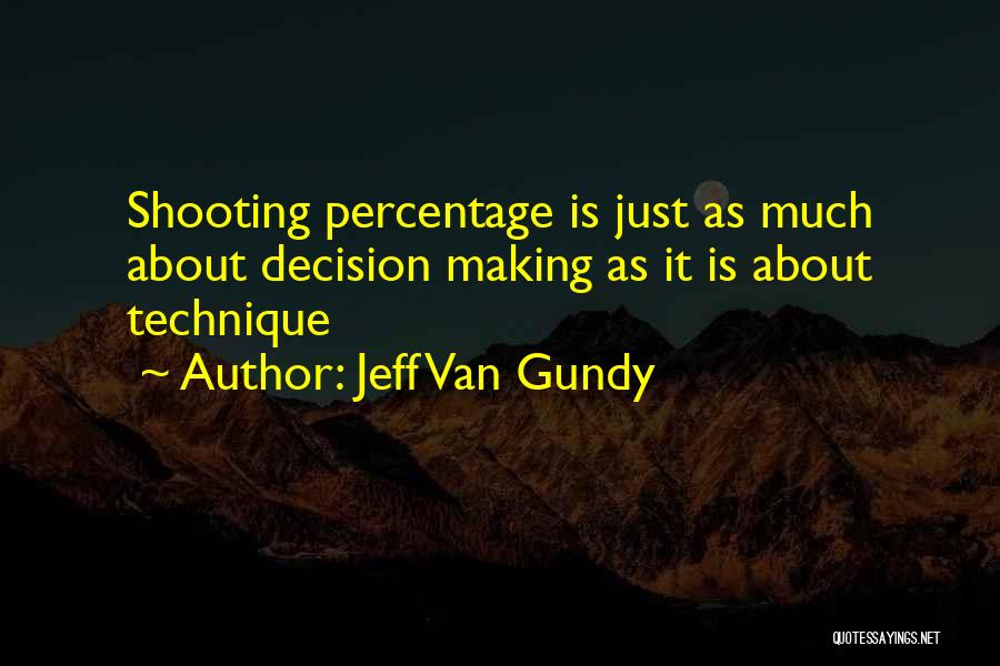 Jeff Van Gundy Quotes: Shooting Percentage Is Just As Much About Decision Making As It Is About Technique
