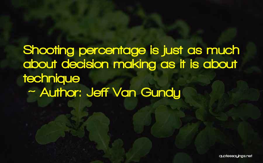 Jeff Van Gundy Quotes: Shooting Percentage Is Just As Much About Decision Making As It Is About Technique