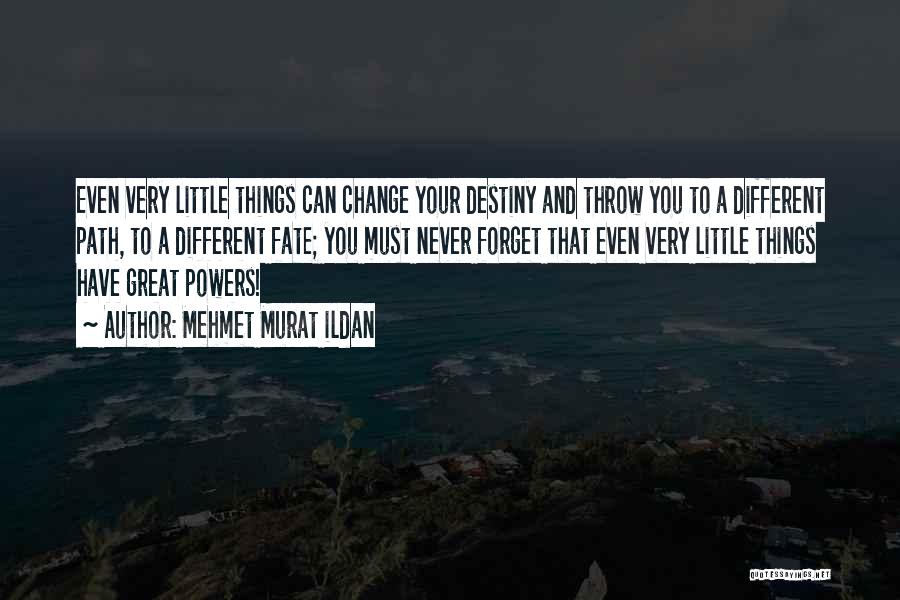 Mehmet Murat Ildan Quotes: Even Very Little Things Can Change Your Destiny And Throw You To A Different Path, To A Different Fate; You