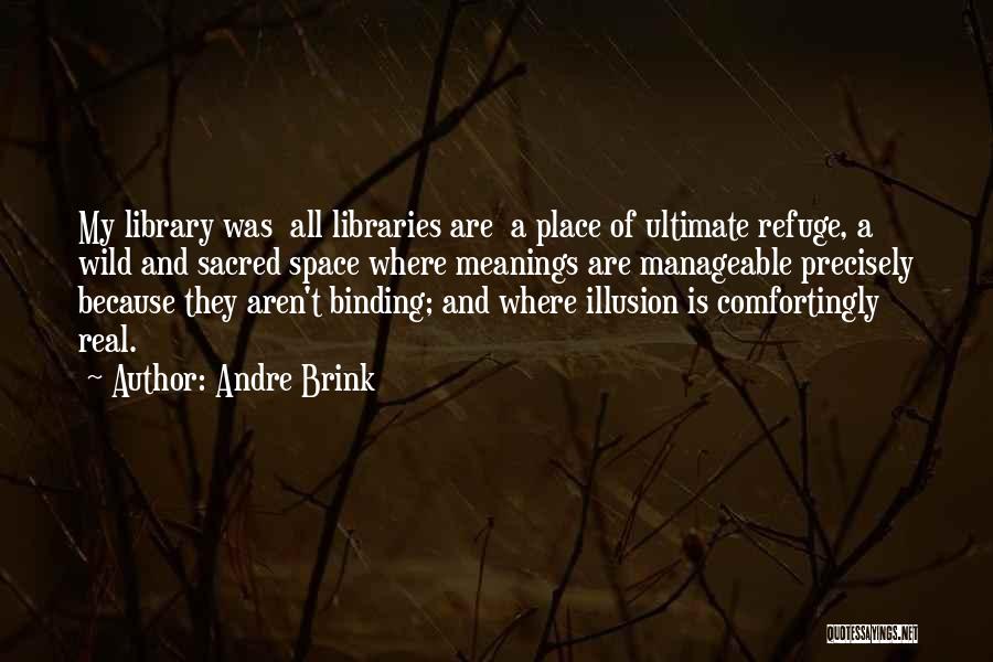 Andre Brink Quotes: My Library Was All Libraries Are A Place Of Ultimate Refuge, A Wild And Sacred Space Where Meanings Are Manageable