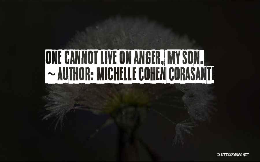 Michelle Cohen Corasanti Quotes: One Cannot Live On Anger, My Son.