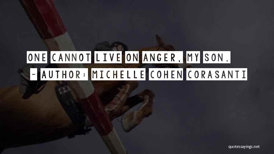 Michelle Cohen Corasanti Quotes: One Cannot Live On Anger, My Son.