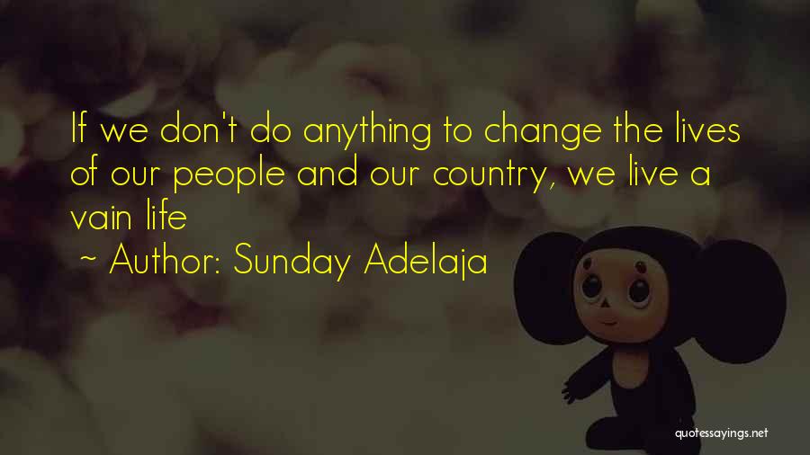 Sunday Adelaja Quotes: If We Don't Do Anything To Change The Lives Of Our People And Our Country, We Live A Vain Life