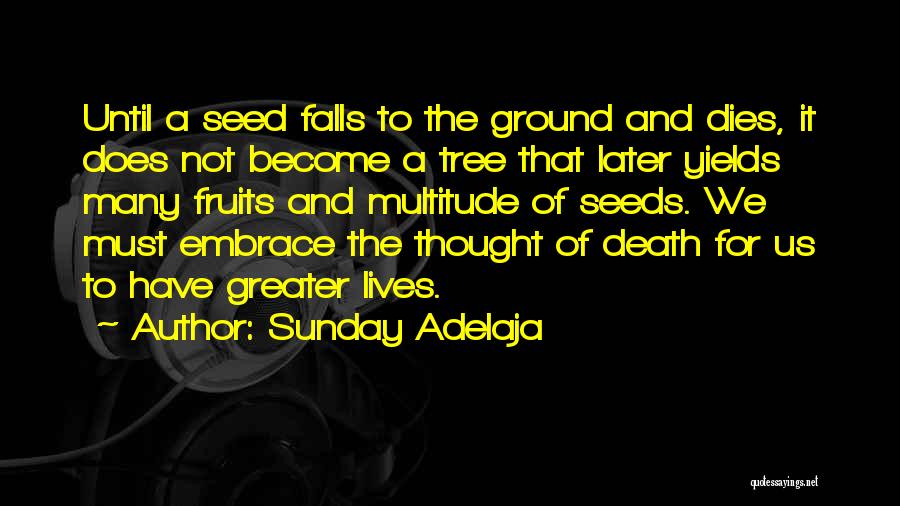 Sunday Adelaja Quotes: Until A Seed Falls To The Ground And Dies, It Does Not Become A Tree That Later Yields Many Fruits