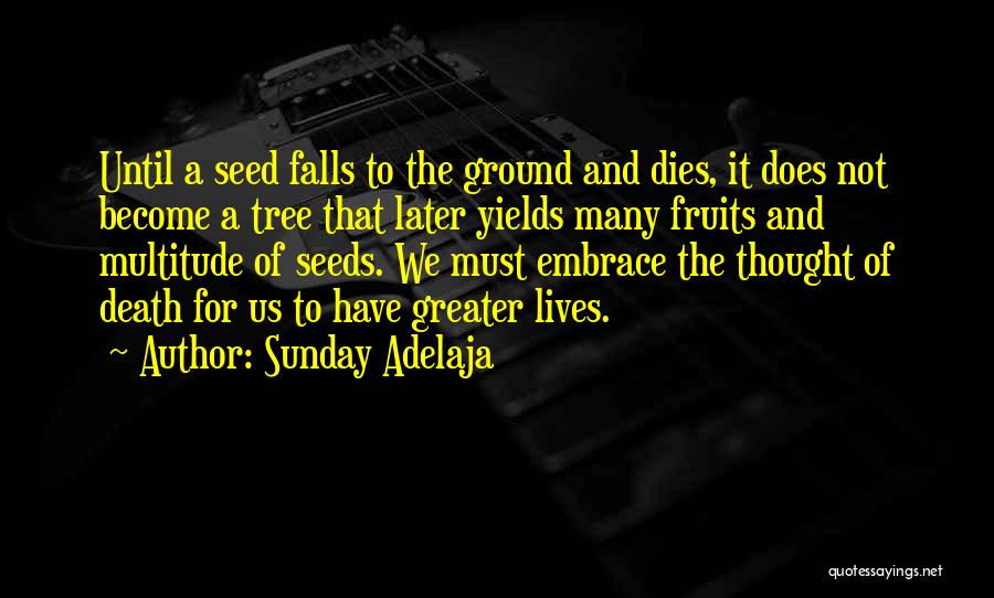 Sunday Adelaja Quotes: Until A Seed Falls To The Ground And Dies, It Does Not Become A Tree That Later Yields Many Fruits