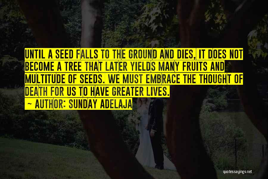 Sunday Adelaja Quotes: Until A Seed Falls To The Ground And Dies, It Does Not Become A Tree That Later Yields Many Fruits