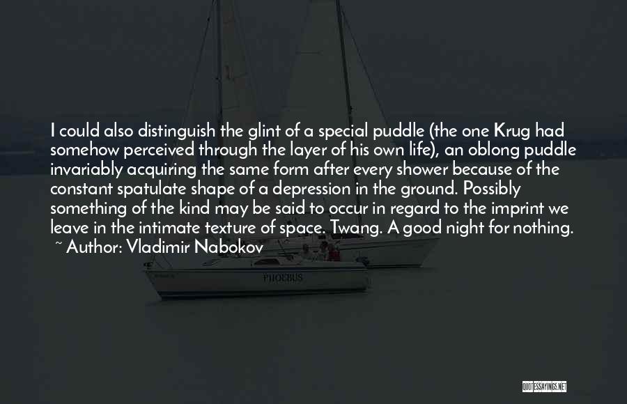 Vladimir Nabokov Quotes: I Could Also Distinguish The Glint Of A Special Puddle (the One Krug Had Somehow Perceived Through The Layer Of